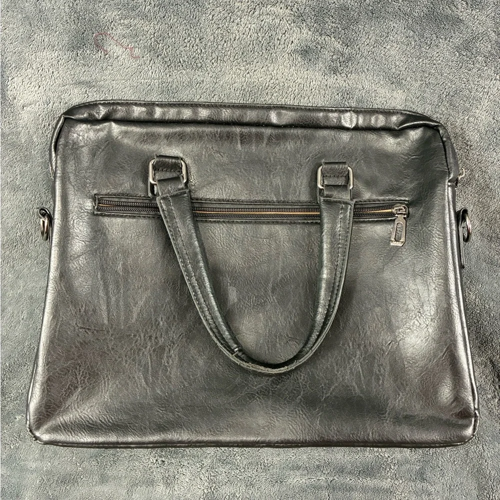 Jeep Black Leather Men's Briefcase